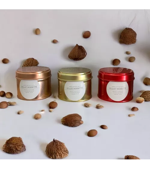 Bougie parfumée aux éclats de noisette