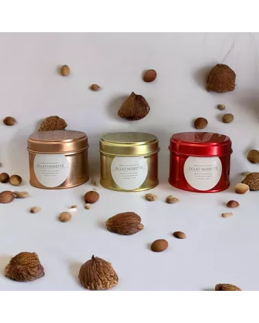 Bougie parfumée aux éclats de noisette