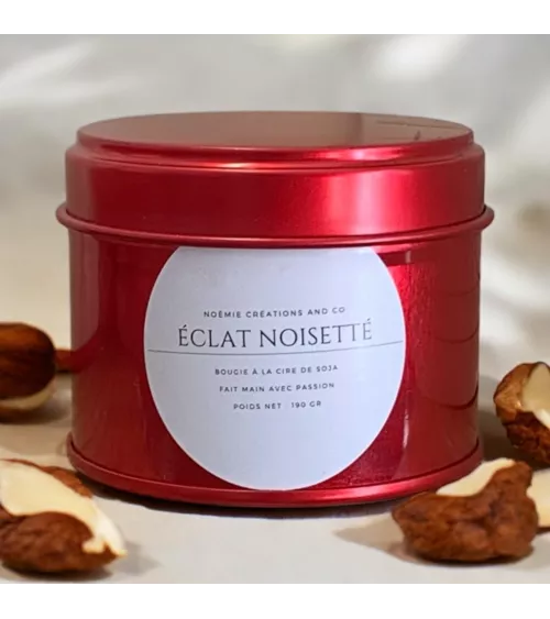 Bougie parfumée aux éclats de noisette