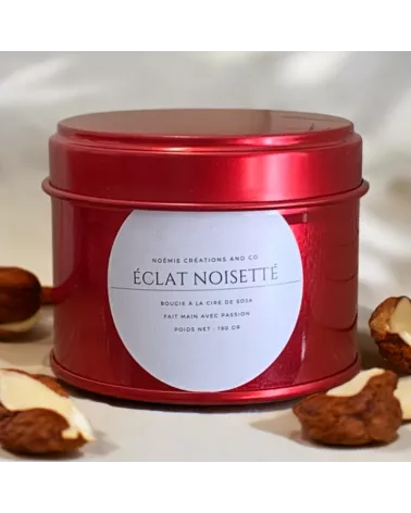 Bougie parfumée aux éclats de noisette