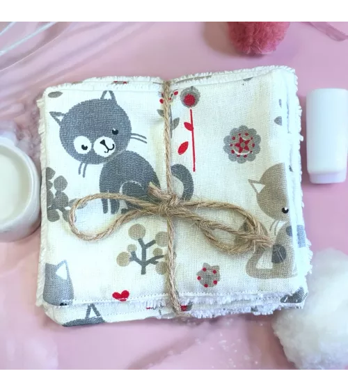 Lot de 7 lingettes lavables en éponge bambou pour enfants