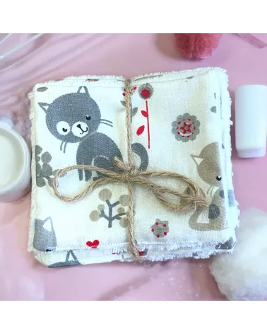 Lot de 7 lingettes lavables en éponge bambou pour enfants