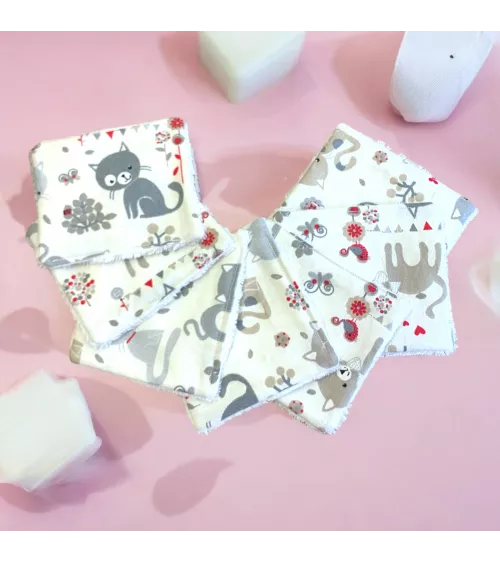Lot de 7 lingettes lavables en éponge bambou pour enfants