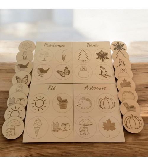 Loto en bois des 4 saisons