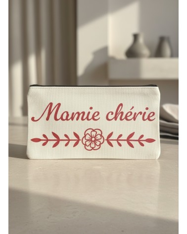 Pochette tissu flocage cadeau mamie