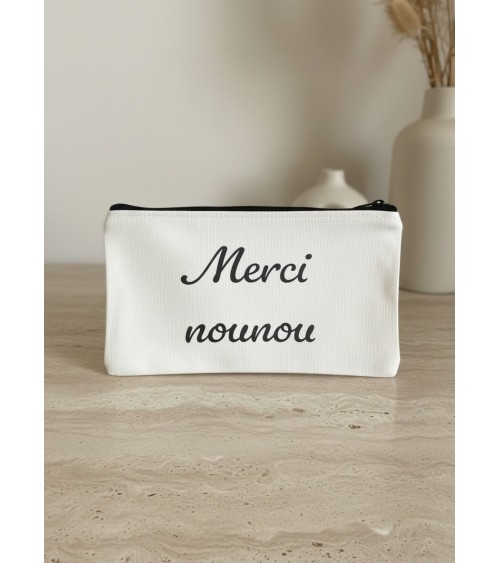 Pochette tissu flocage cadeau nounou