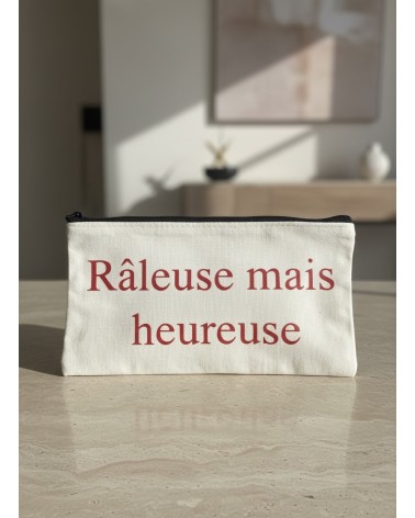Pochette tissu flocage humour femme cadeau