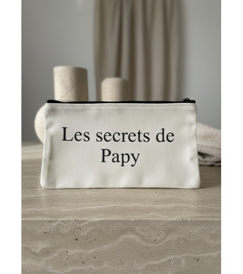 Pochette tissu flocage cadeau papy humour