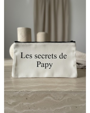 Pochette tissu flocage cadeau papy humour