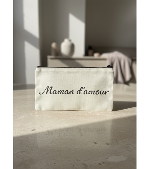 Pochette tissu flocage cadeau maman