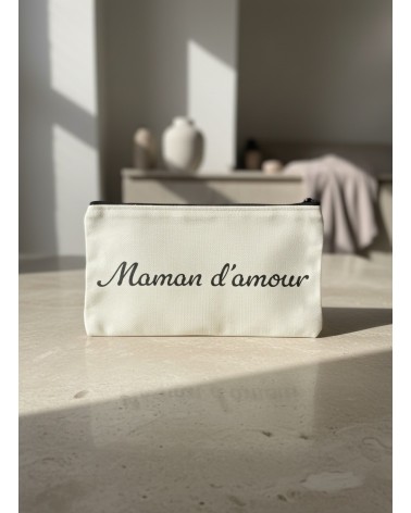Pochette tissu flocage cadeau maman