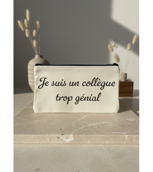Pochette tissu flocage cadeau collègue humour homme