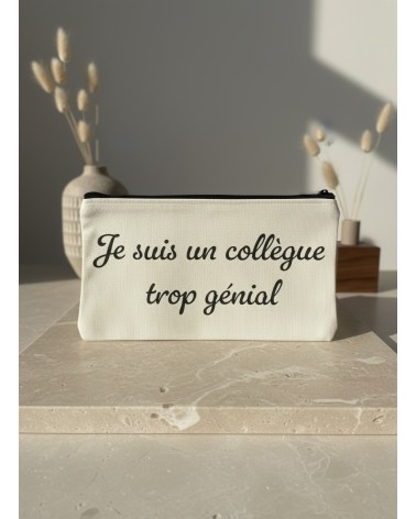 Pochette tissu flocage cadeau collègue humour homme