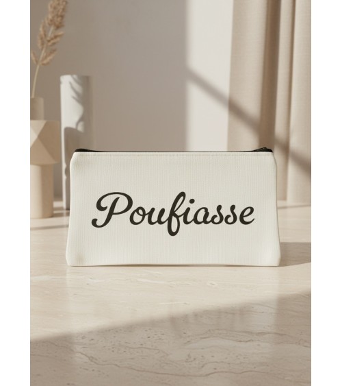 Pochette tissu flocage humour femme