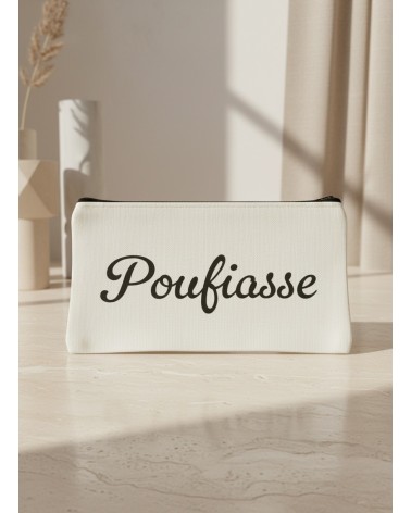Pochette tissu flocage humour femme