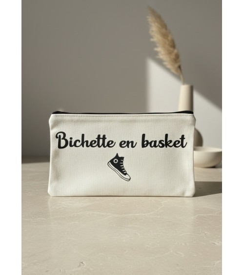 Pochette tissu flocage humour citation femme
