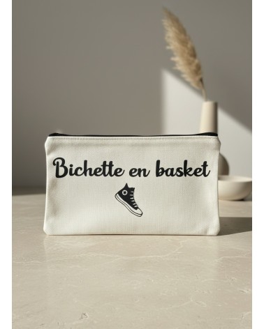 Pochette tissu flocage humour citation femme