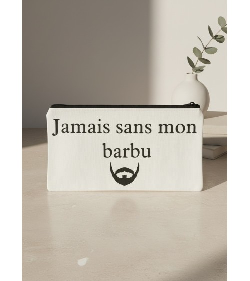 Pochette tissu flocage humour couple cadeau