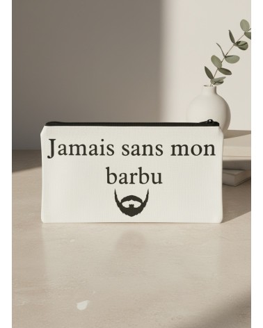 Pochette tissu flocage humour couple cadeau