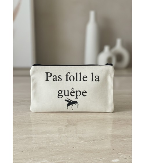 Pochette tissu flocage humour citation cadeau