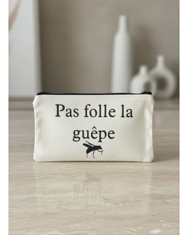 Pochette tissu flocage humour citation cadeau