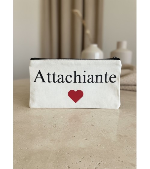 Pochette tissu flocage humour citation femme