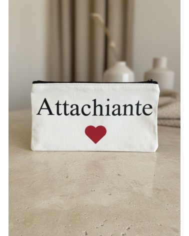 Pochette tissu flocage humour citation femme