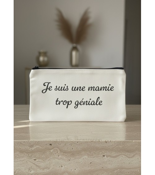 Pochette tissu flocage cadeau mamie humour