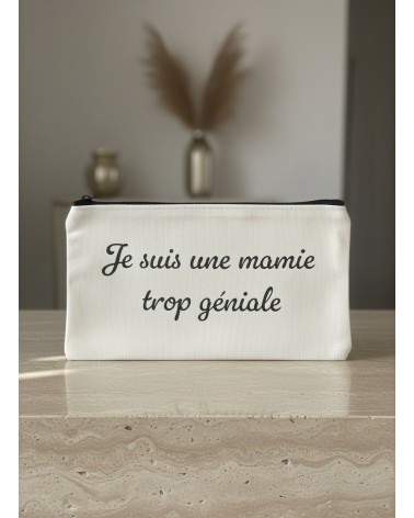 Pochette tissu flocage cadeau mamie humour