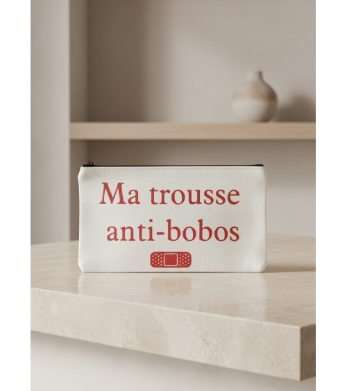 Pochette trousse tissu flocage anti bobos