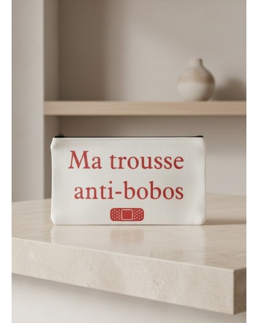 Pochette trousse tissu flocage anti bobos