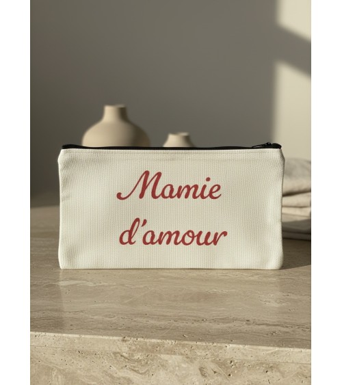 Pochette tissu flocage cadeau mamie