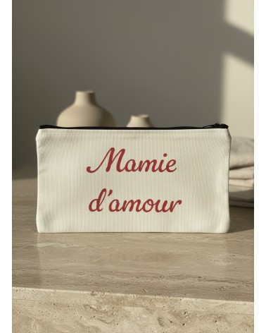 Pochette tissu flocage cadeau mamie