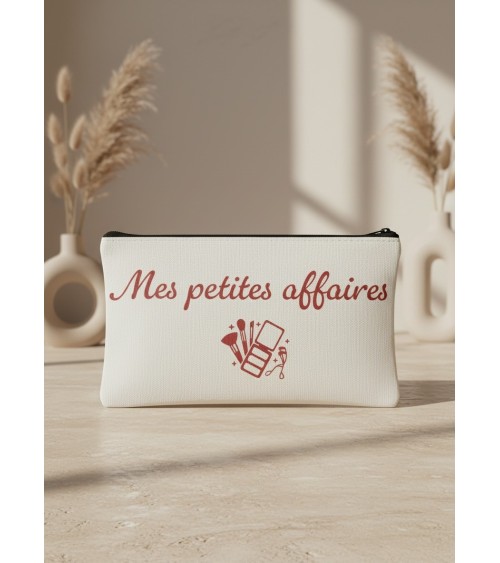Pochette tissu flocage rangement cadeau femme