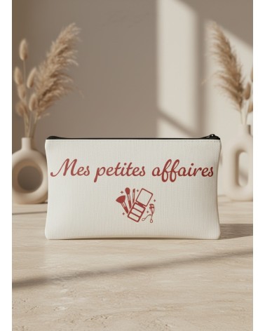 Pochette tissu flocage rangement cadeau femme